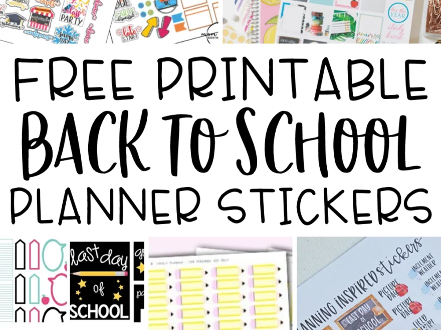10 Free Printable Back To School Planner Stickers Planning Inspired