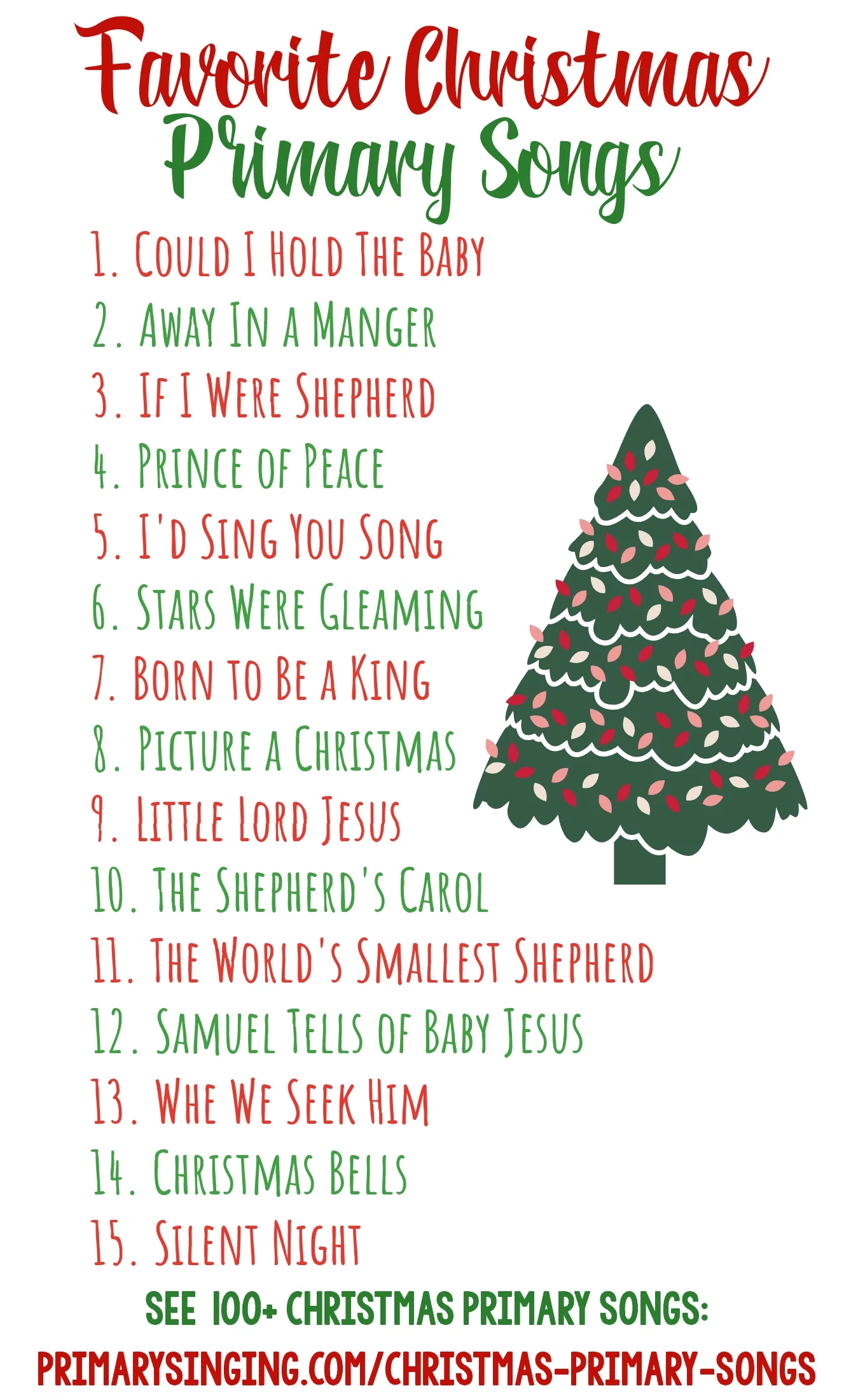 100 Christmas Primary Songs For Singing Time Primary Singing