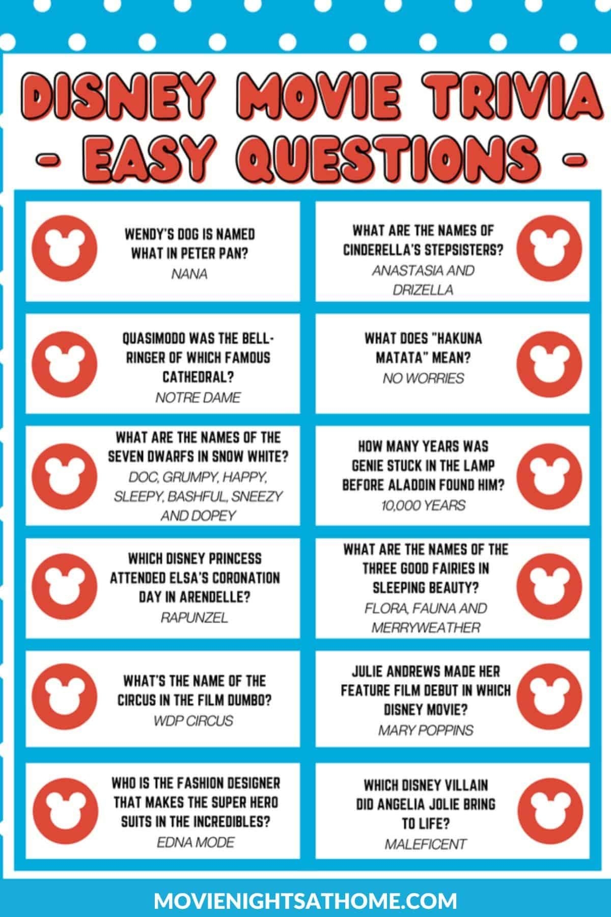 129 Disney Movie Trivia Questions And Answers Printable Worksheets Library 129 Disney Movie Trivia Questions And Answers Printable Worksheets Library