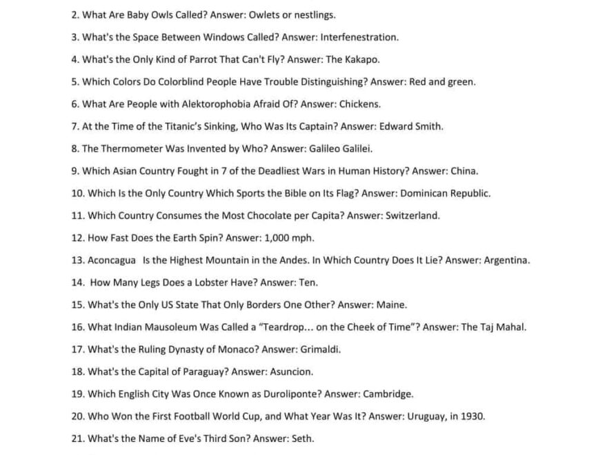 139 Really Hard Trivia Questions And Answers Mantelligence