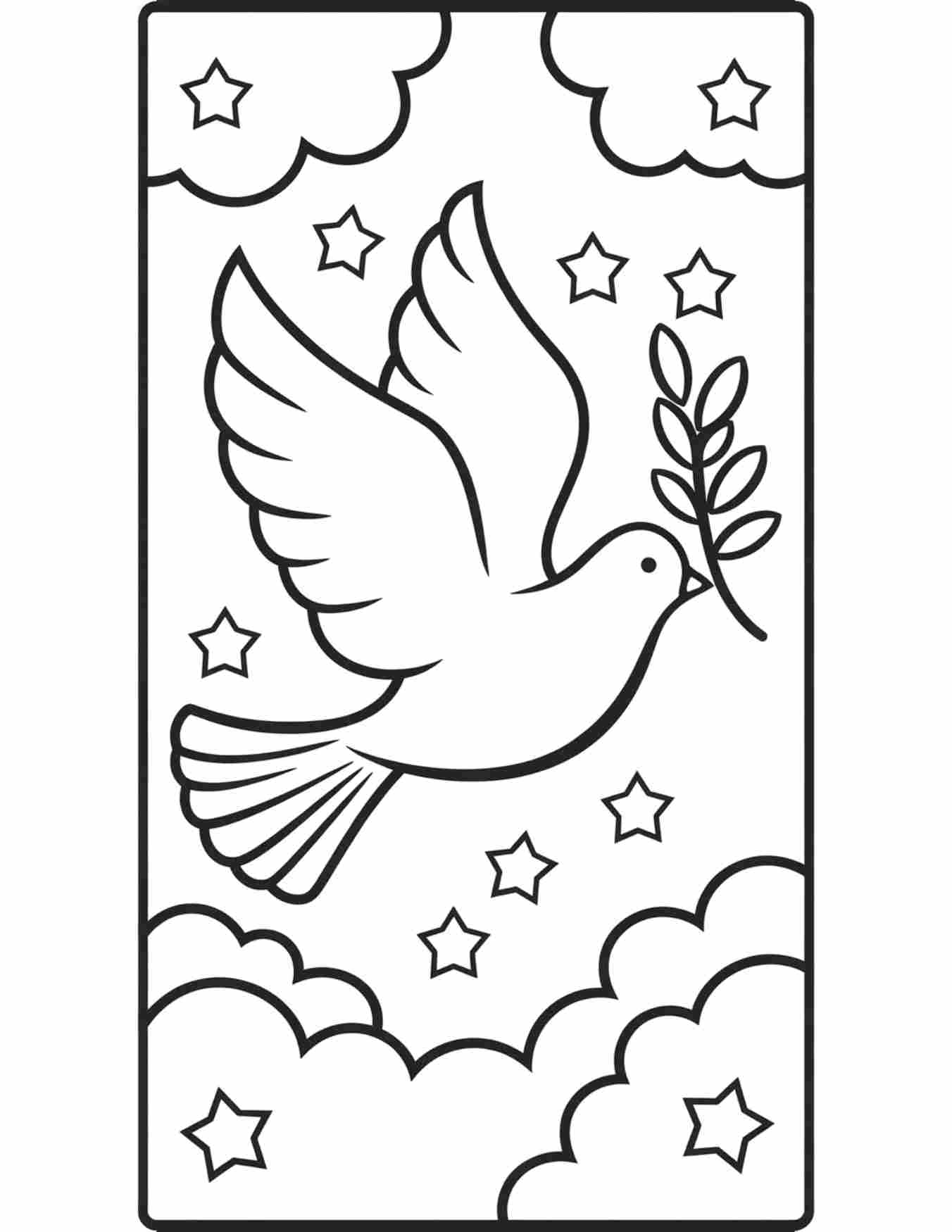14 Beautiful Dove Coloring Pages For Peaceful Moments My Coloring Spot