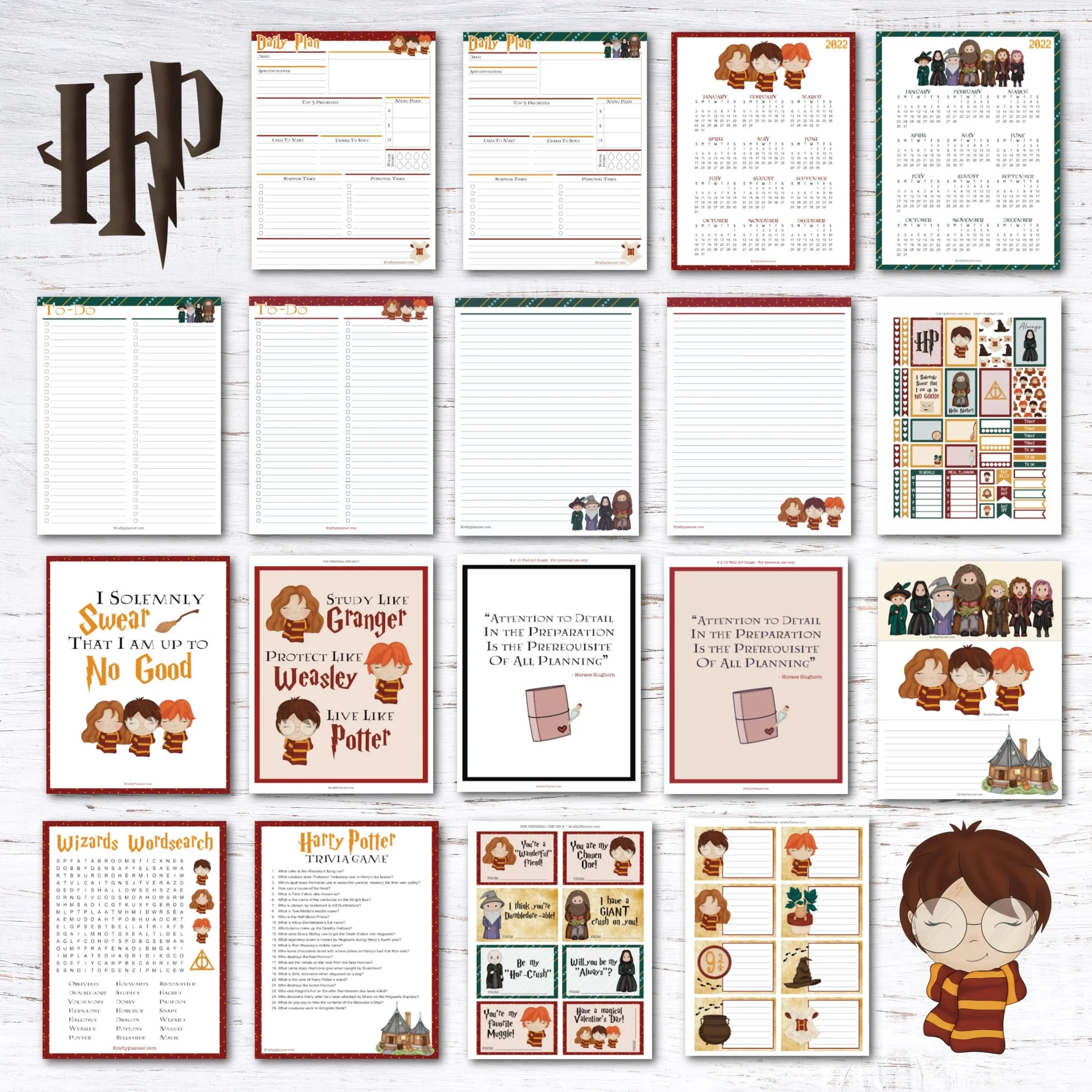 Harry Potter Personal Planner Printable