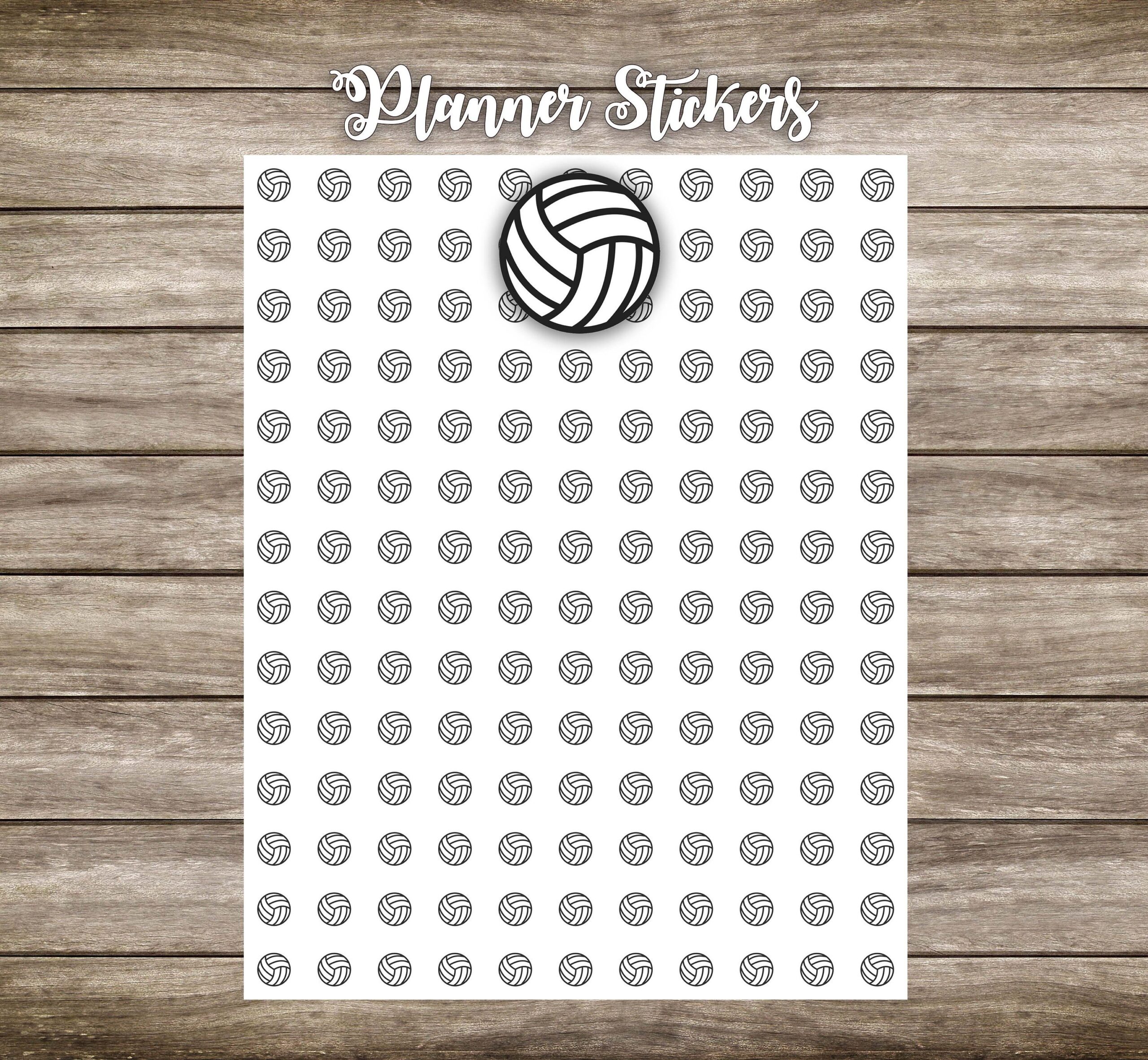 Printable Volleyball Planner Practice Stickers