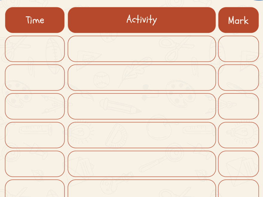 16 Free Kindergarten Homeschool Schedule Templates