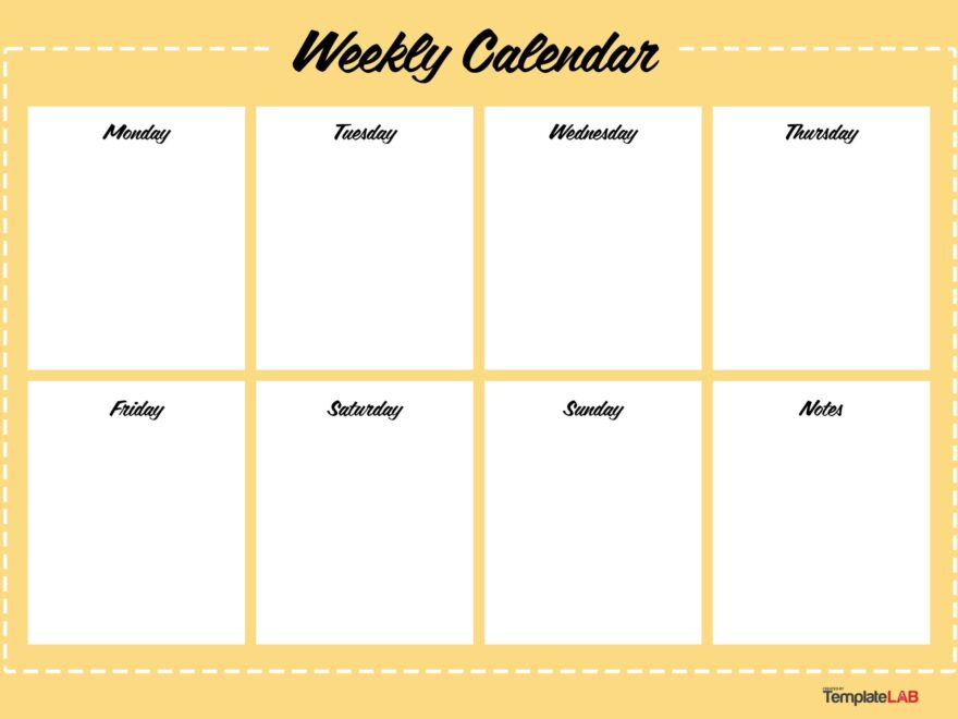 19 Free Weekly Calendar Templates Word Excel PDF