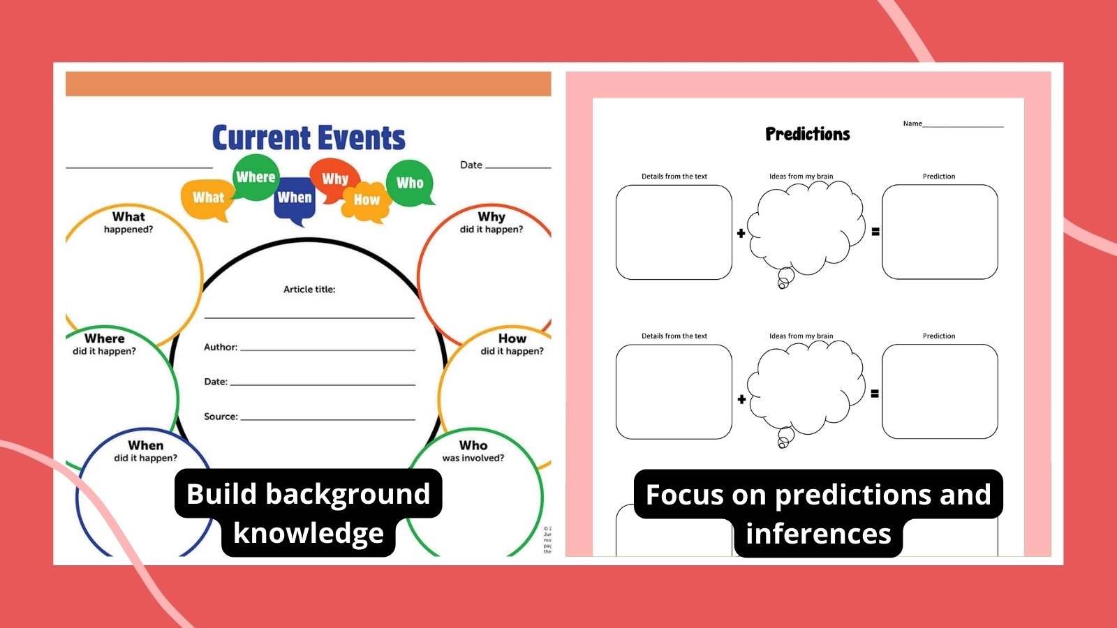 Printable Guided Reading Independent Work