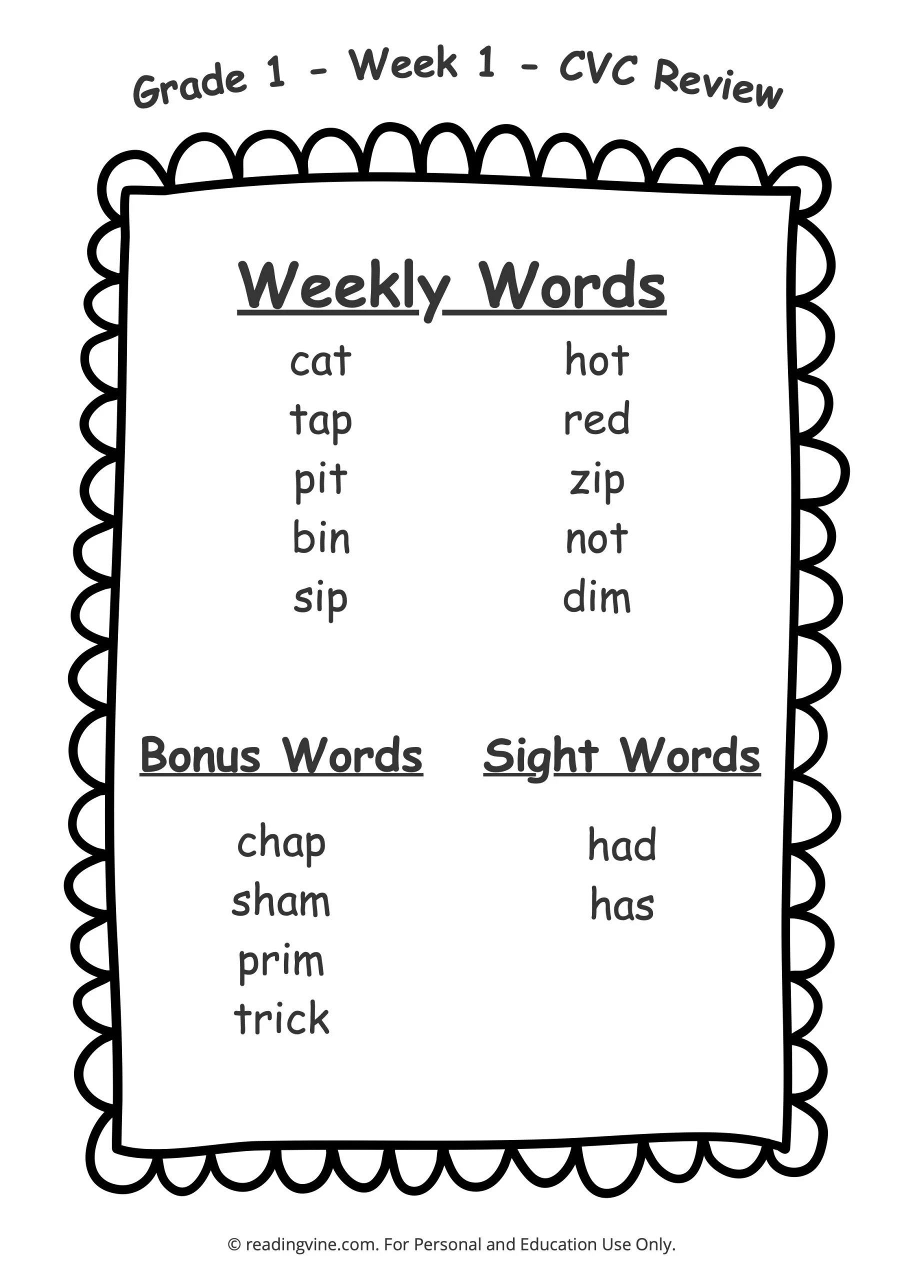 Printable Word Number 1 -100 List