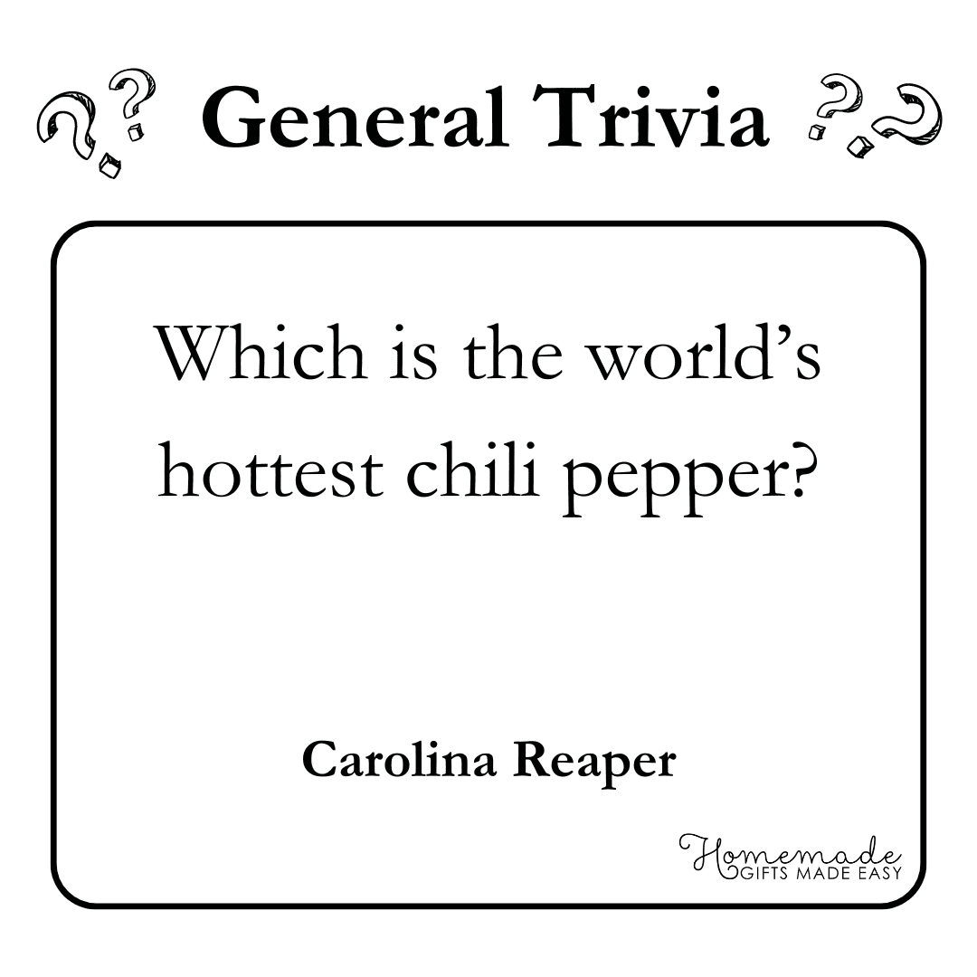 High School Trivia Questions Printable
