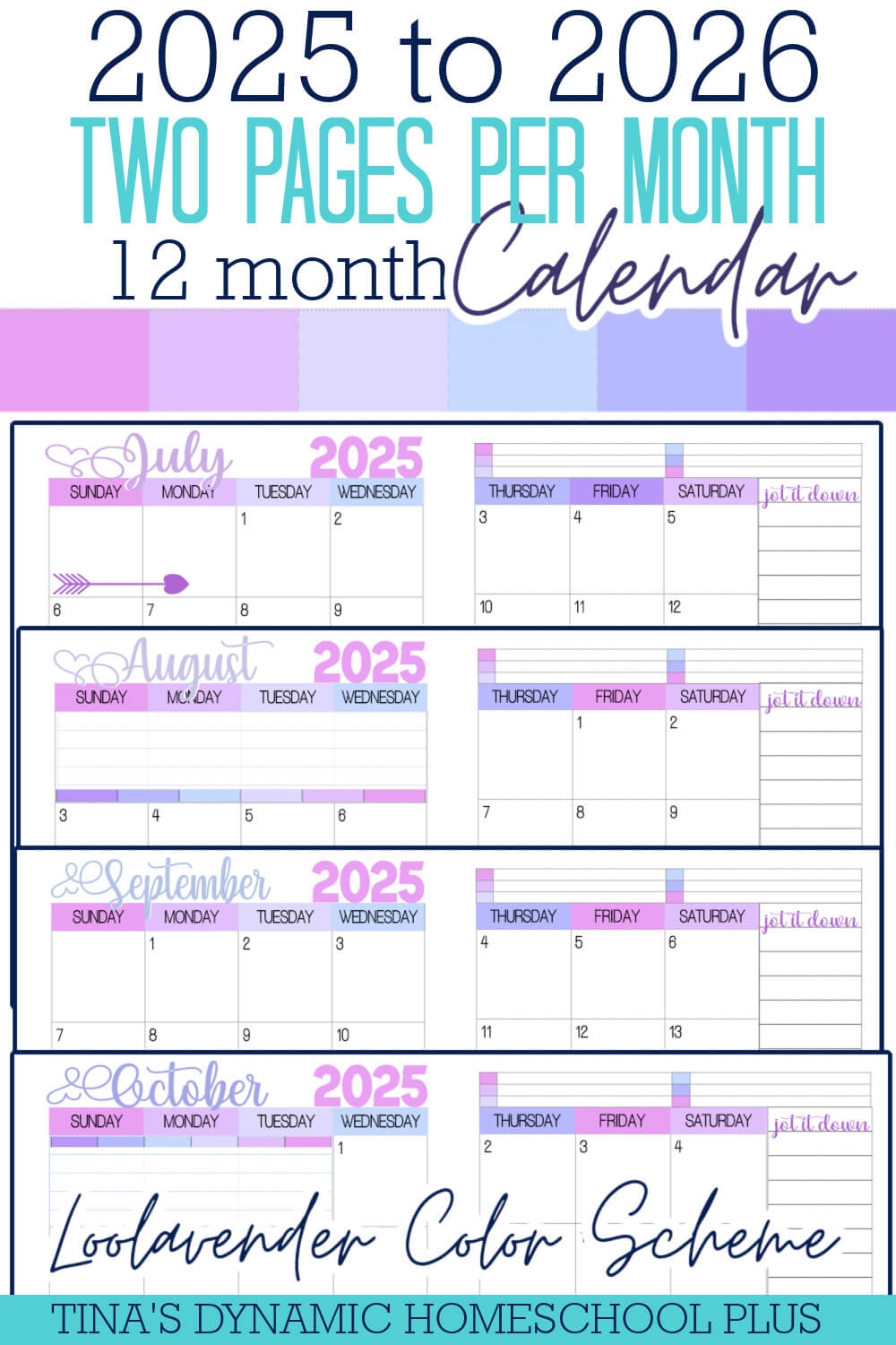 2025-2026 Printable Academic Planner Cover Page