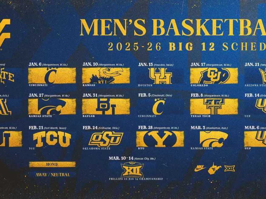 2025 26 WVU Men s Basketball Big 12 Schedule West Virginia University Athletics