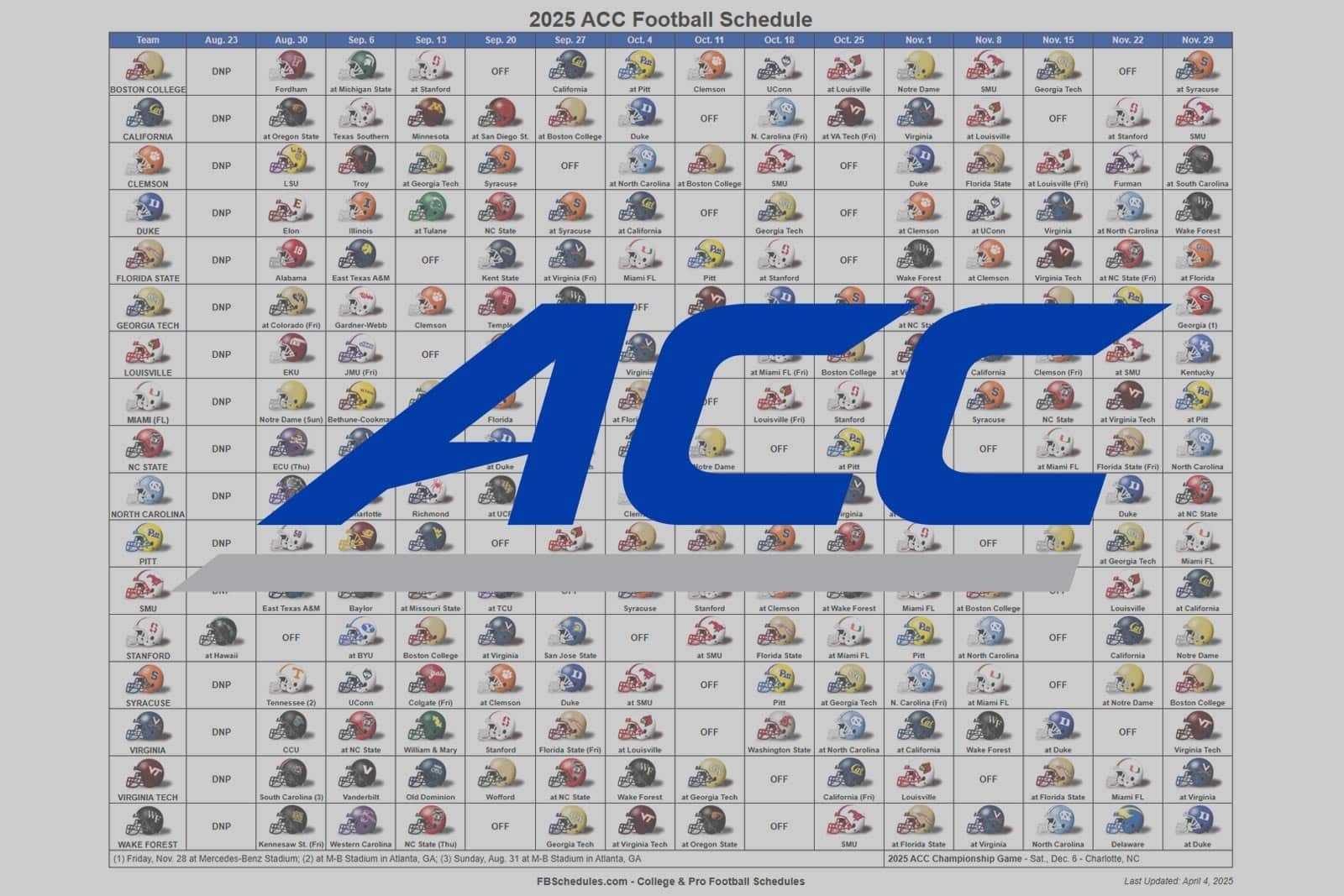 Nfl Helmet Schedule 2026 Printable