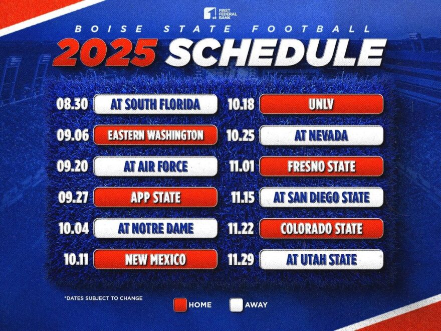 2025 Boise State Football Schedule Announced Boise State University Athletics