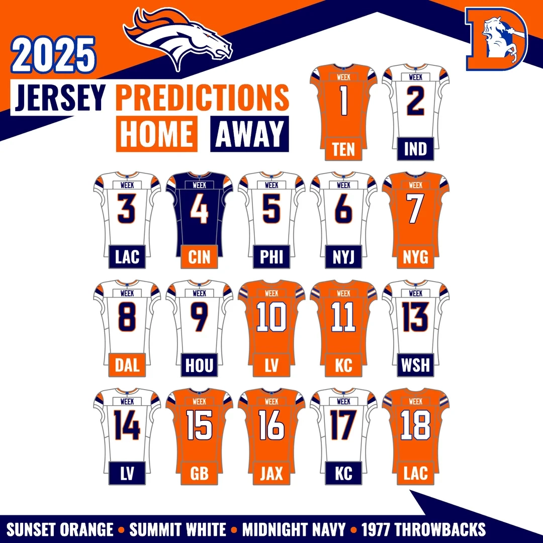 Printable Denver Broncos Schedule 2025-26 Printable Denver Broncos Schedule 2025-26