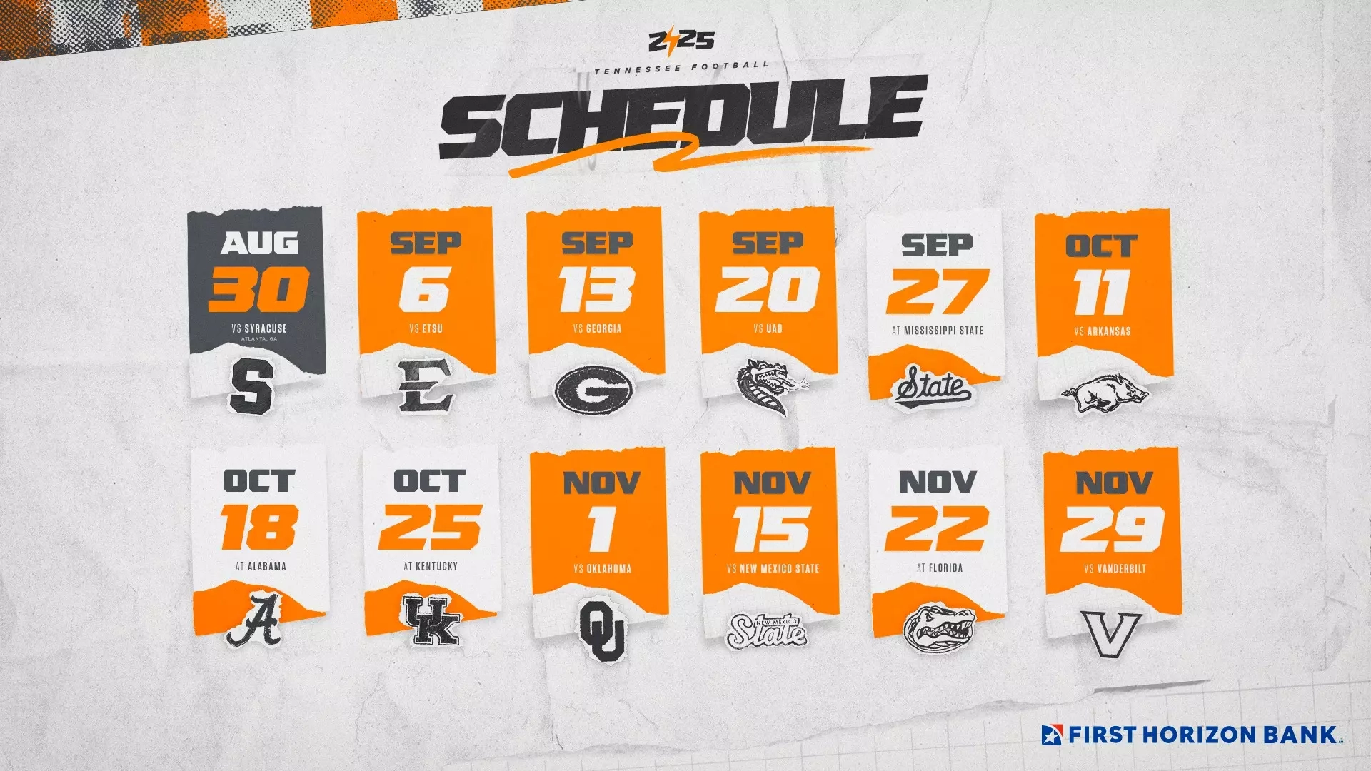 2025 Football Schedule Dates Announced University Of Tennessee Athletics
