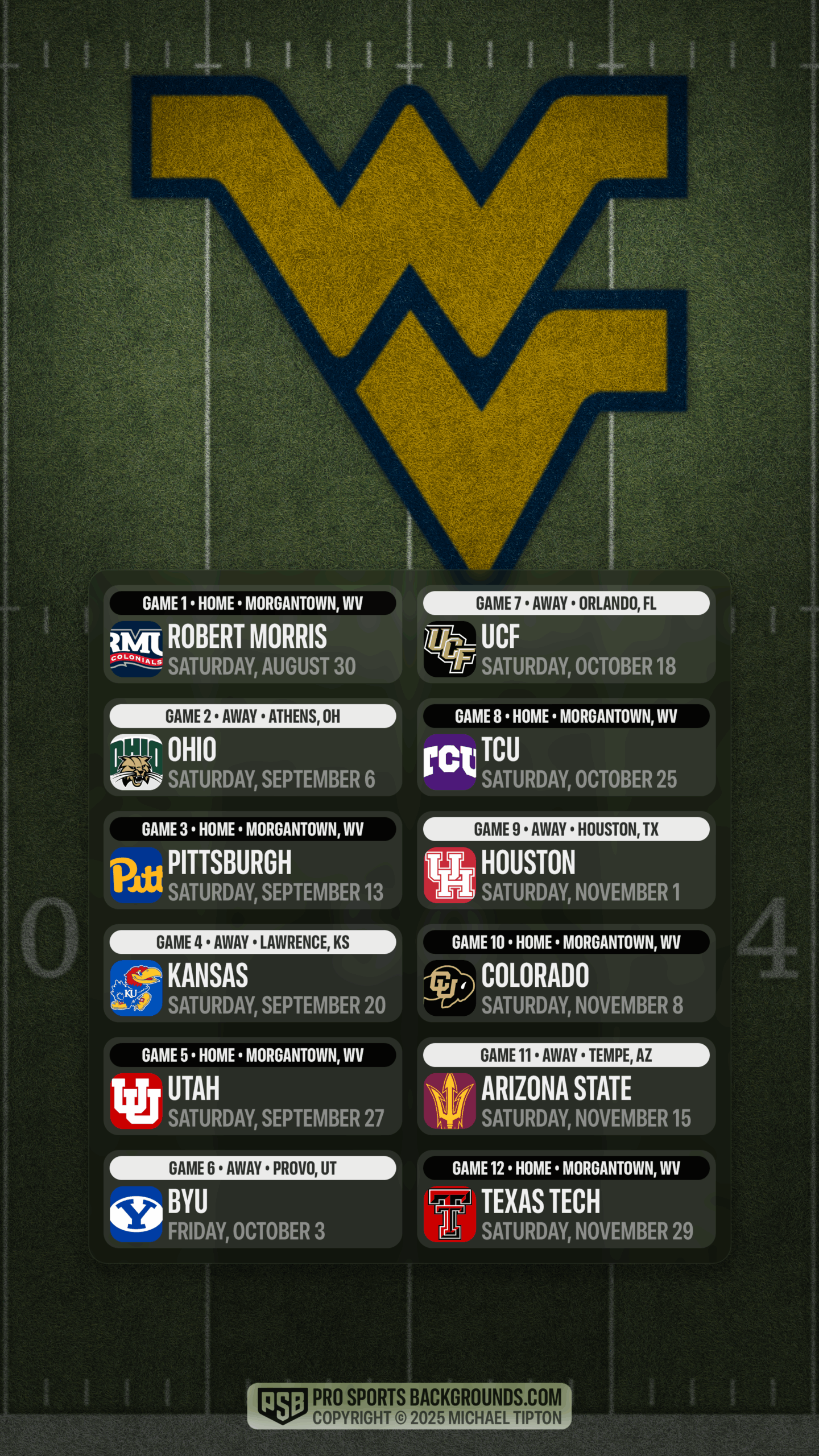 2025 West Virginia Mountaineers Wallpapers Pro Sports Backgrounds