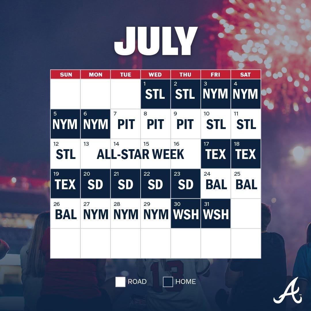 Braves Tv Schedule 2026 Printable
