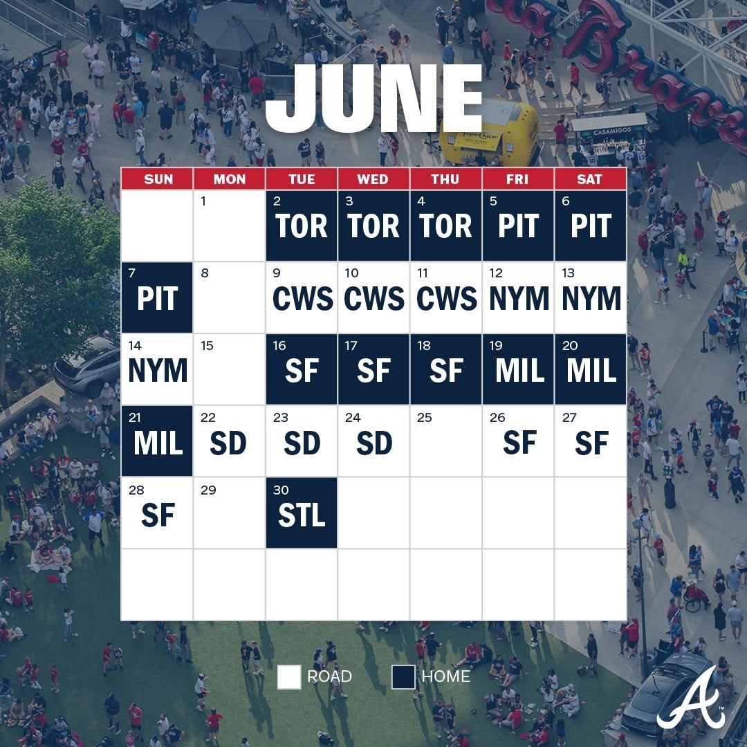 2026 Atlanta Braves Schedule R Braves