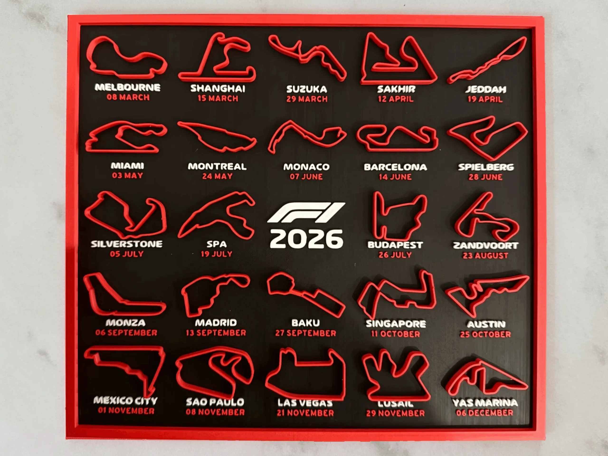 Formula 1 2026 Printable Schedule