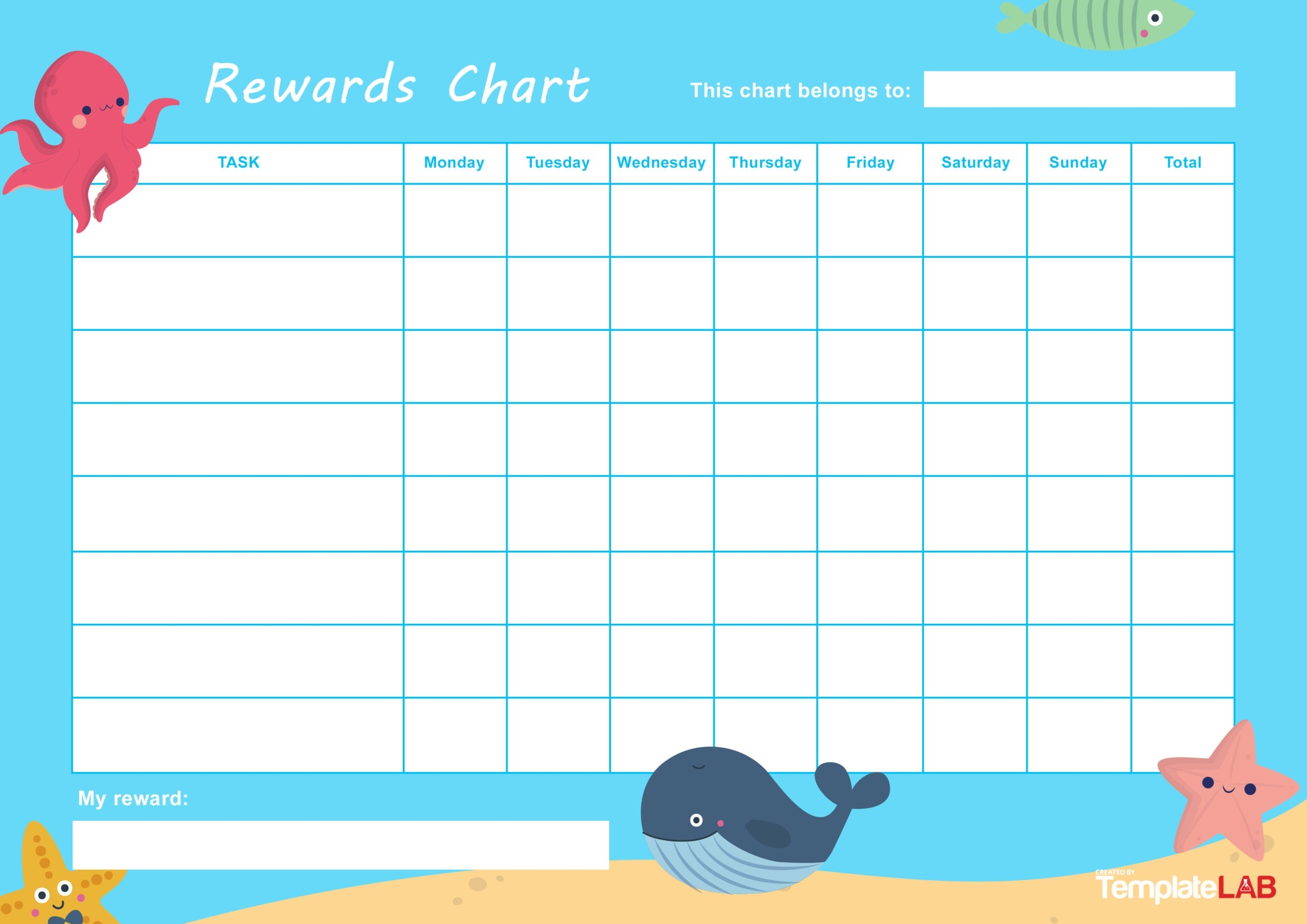 Printable Reward Chart Printable Blank Chart