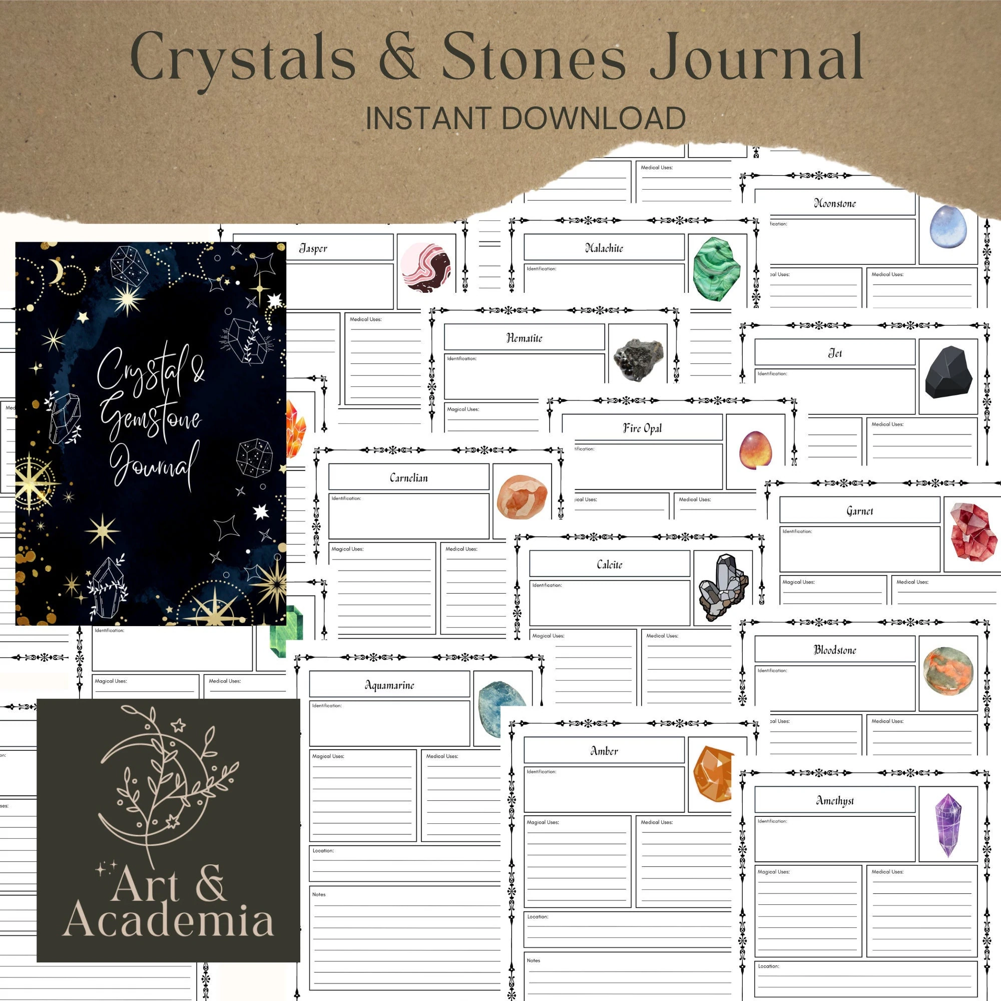Free Printable Gemstone Planner