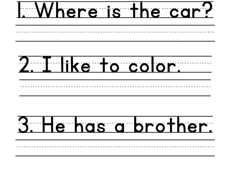 25 Printable Sentence Writing Worksheets Write The Sentence Worksheets Practice Writing Activity 1st 3rd Grade ELA Worksheets Etsy