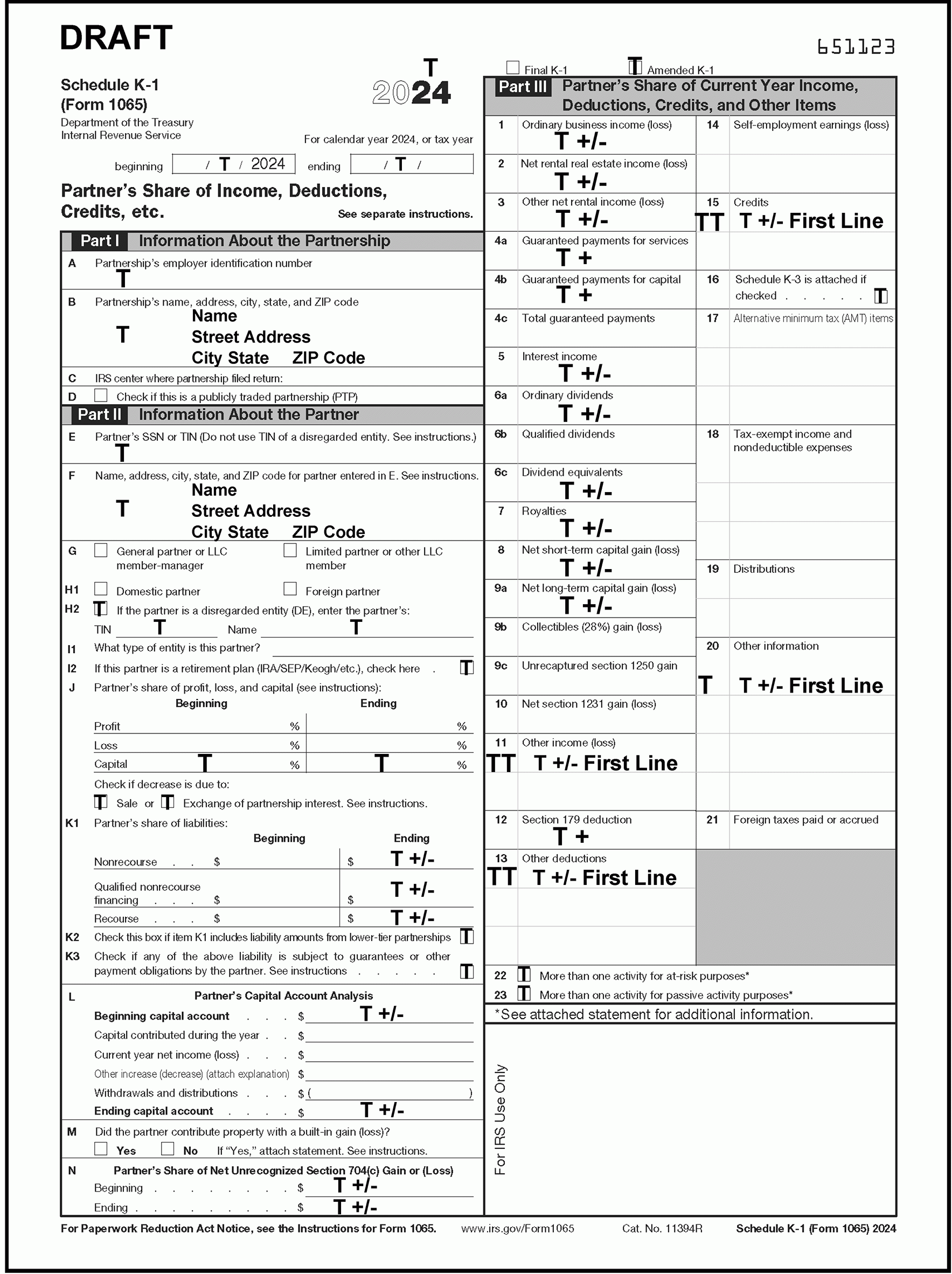 3 0 101 Schedule K 1 Processing Internal Revenue Service