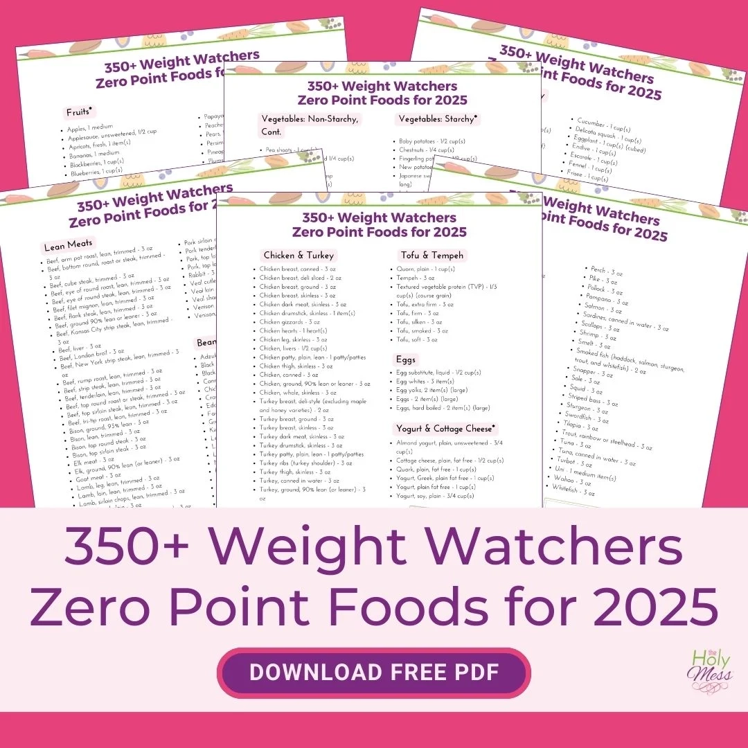 Zero Points Foods List Printable