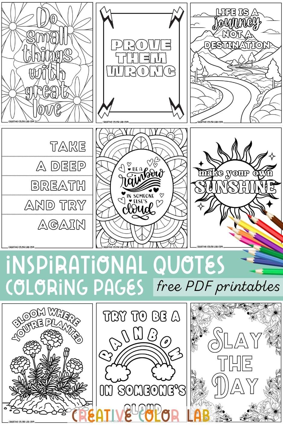 37 Inspirational Quotes Coloring Pages Positive PDF Printables 37 Inspirational Quotes Coloring Pages Positive PDF Printables