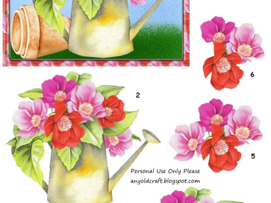 3D Decoupage And Matching Papers Freebie