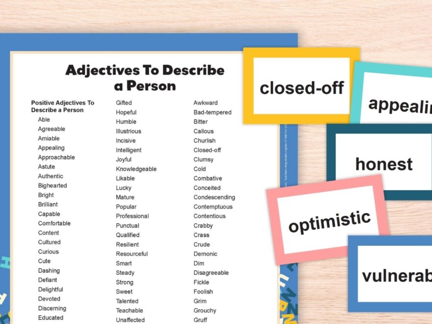 400 Eloquent Adjectives To Describe A Person Free Printables