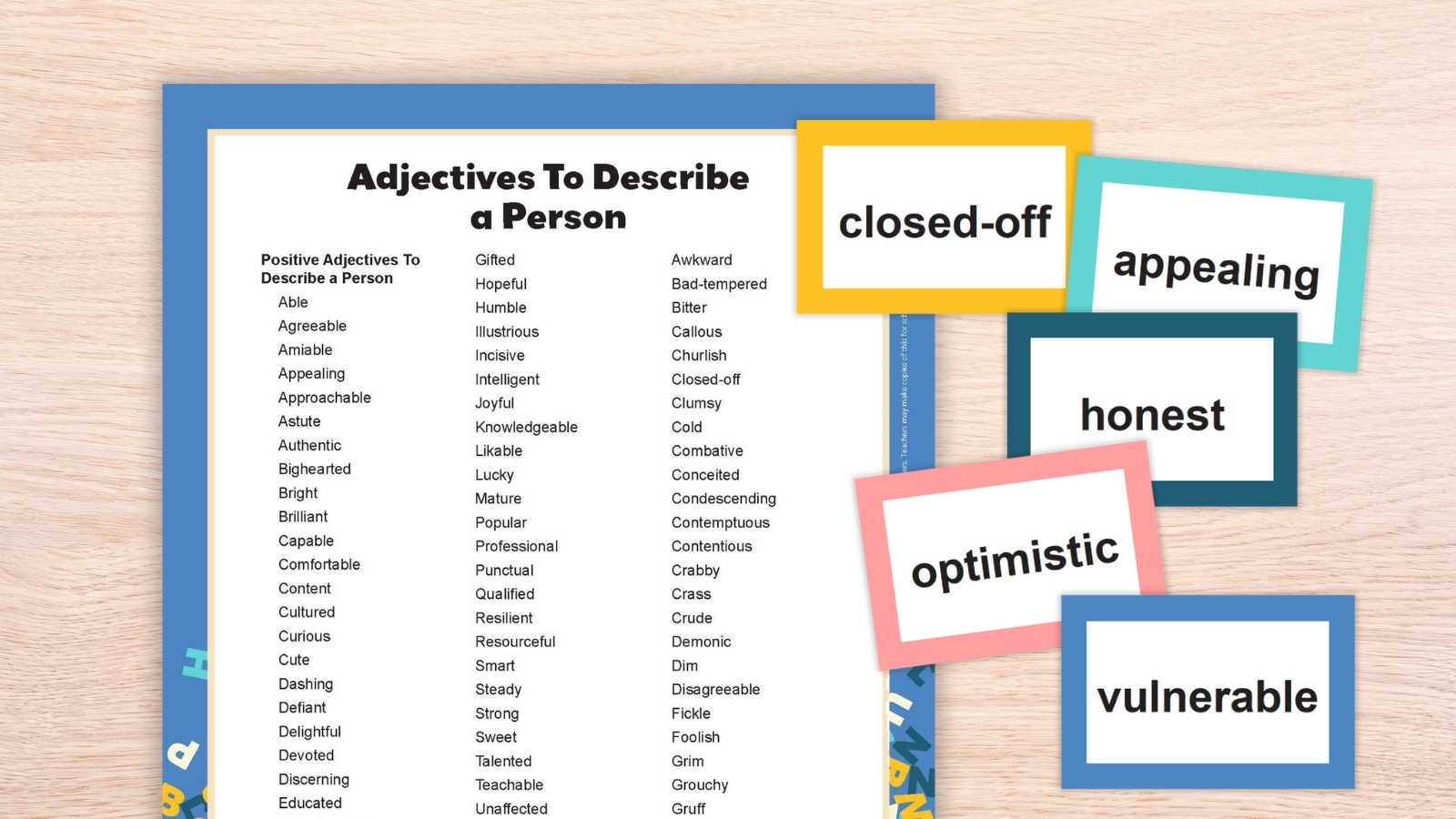 400 Eloquent Adjectives To Describe A Person Free Printables 400 Eloquent Adjectives To Describe A Person Free Printables