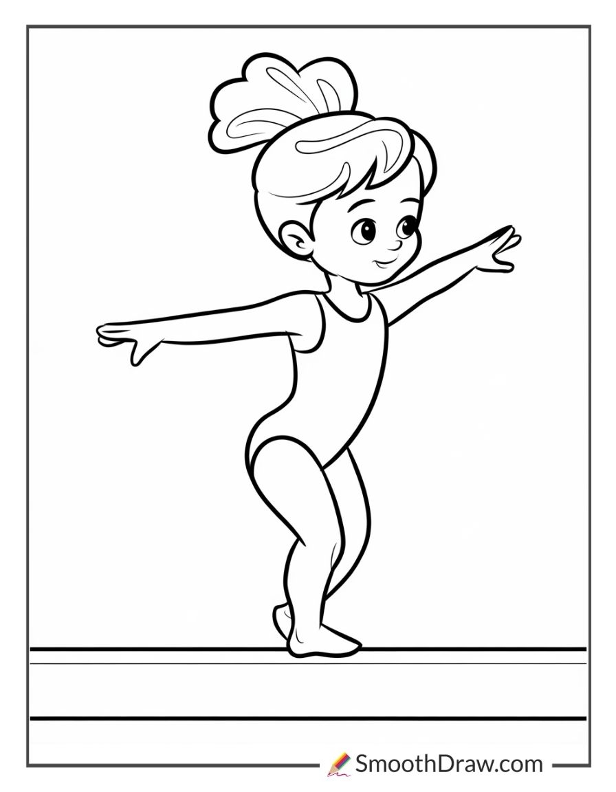 45 Free Gymnastics Coloring Pages Smooth Draw
