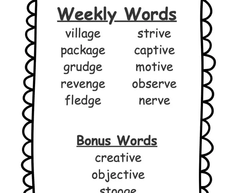 4th Grade Spelling Words ReadingVine