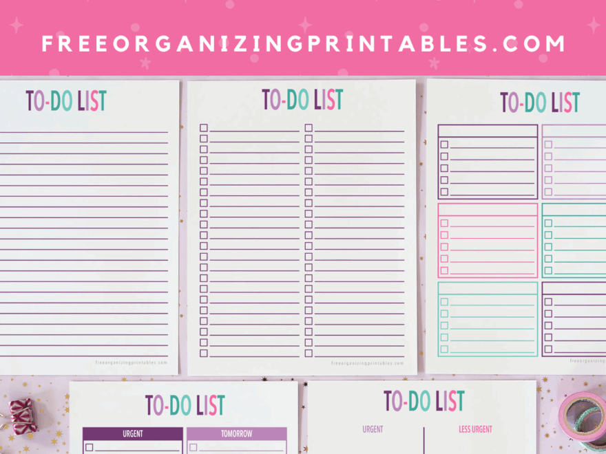 5 Free Printable To Do List Templates Free Organizing Printables