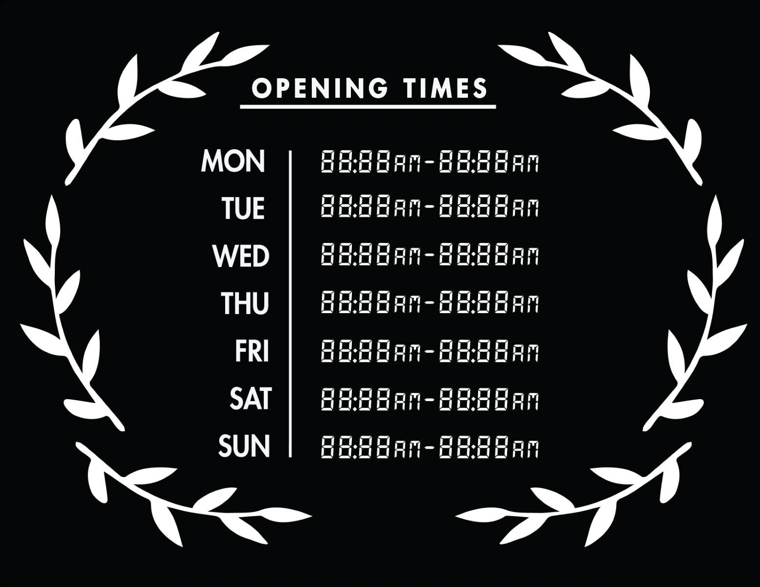 Make A Business Hour Signs Printable Make A Business Hour Signs Printable