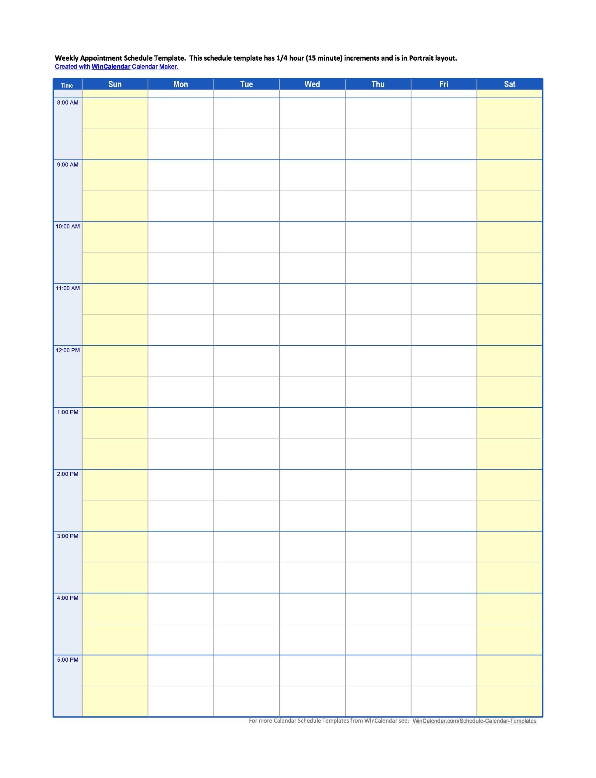Printable Daily Appointments Sheet