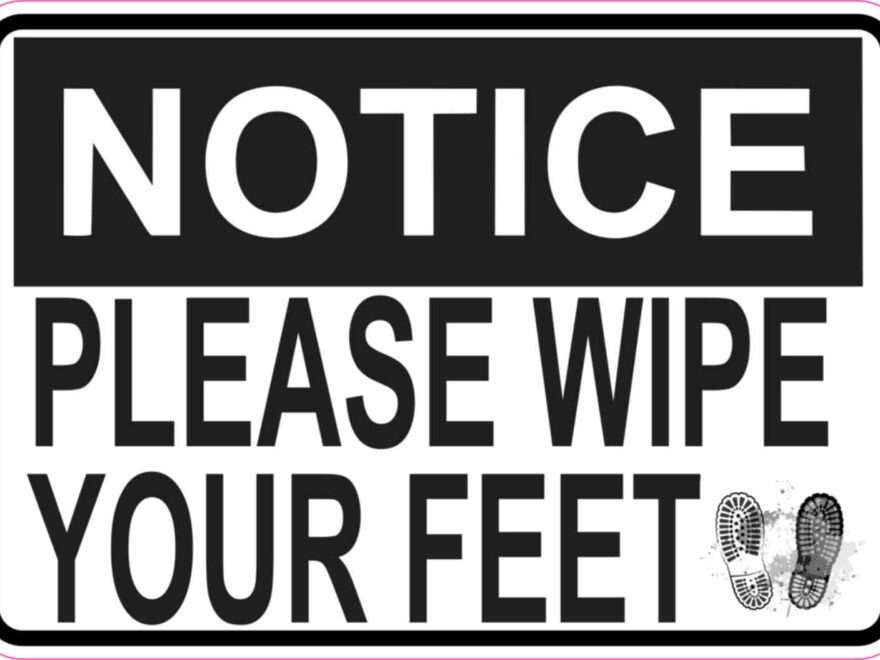 5in X 3 5in Prints Please Wipe Your Feet Magnet Vinyl Signs Magnetic Sign StickerTalk