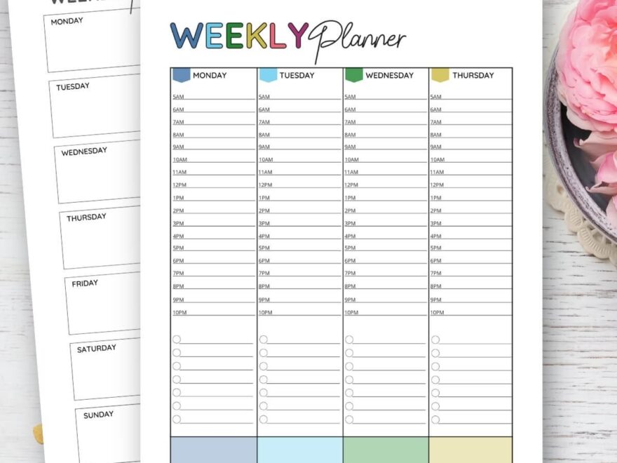 7 Free Printable Weekly Planner Templates To Get Organized