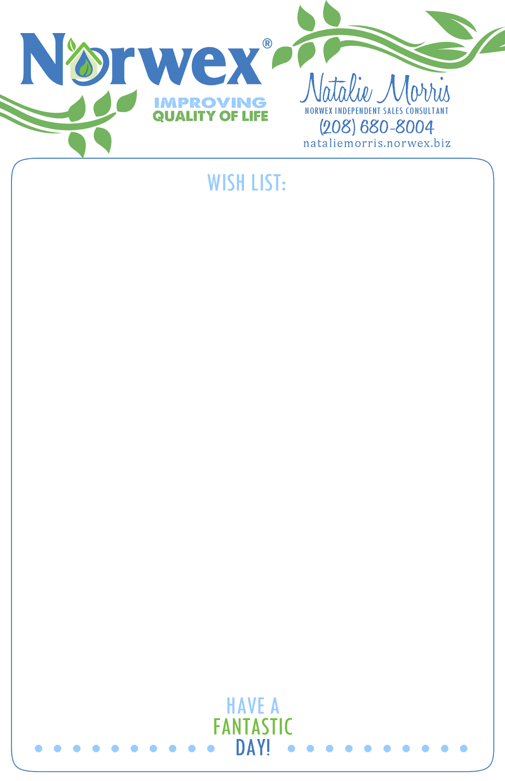 Absolute Appeal Design Norwex Business Stationery Set