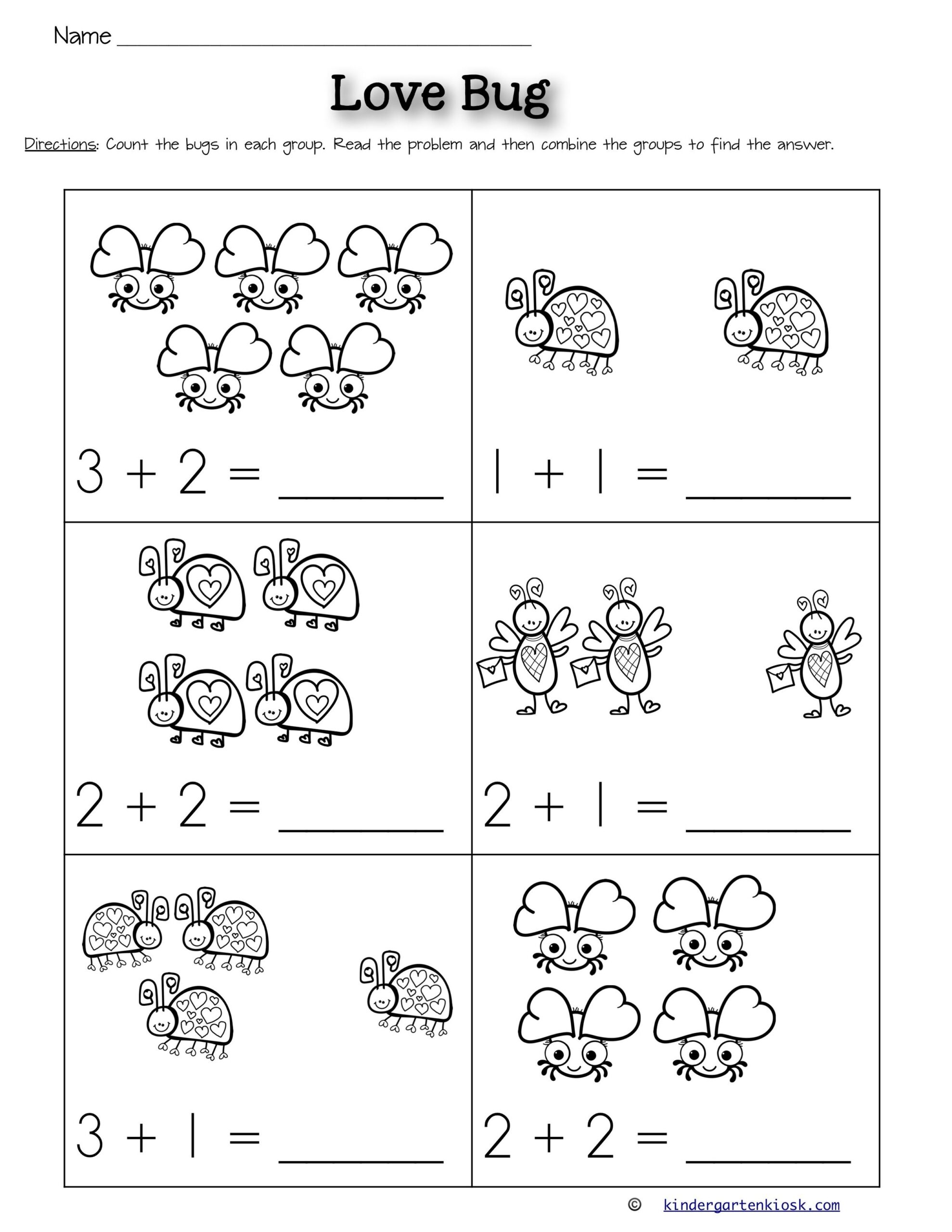 Addition 0 5 Worksheets February Kindergarten Kiosk Worksheets Library