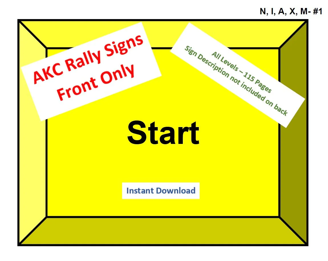 Akc Novice Rally Signs Printable