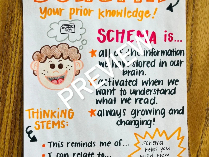 All About Schema Anchor Chart Etsy