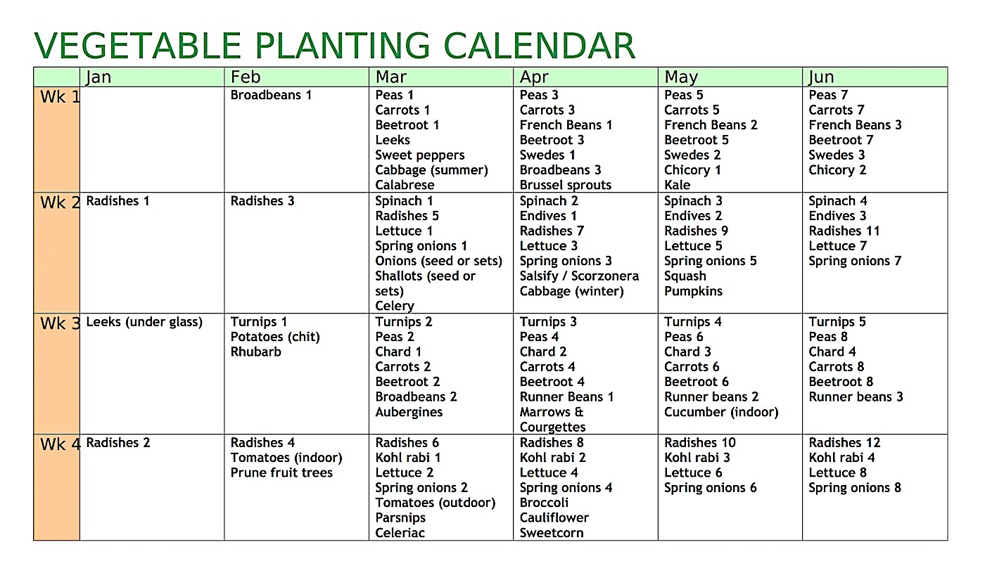 Printable Vegetable Growing Guides