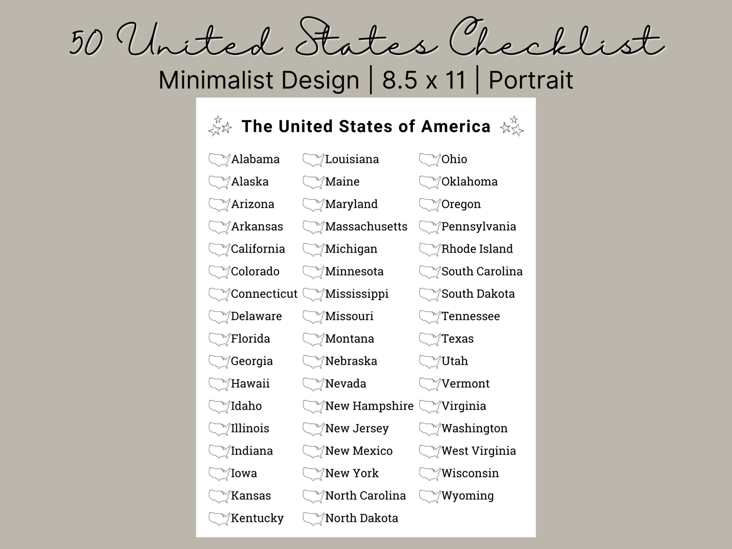 Printable List Of Stae Names Printable List Of Stae Names