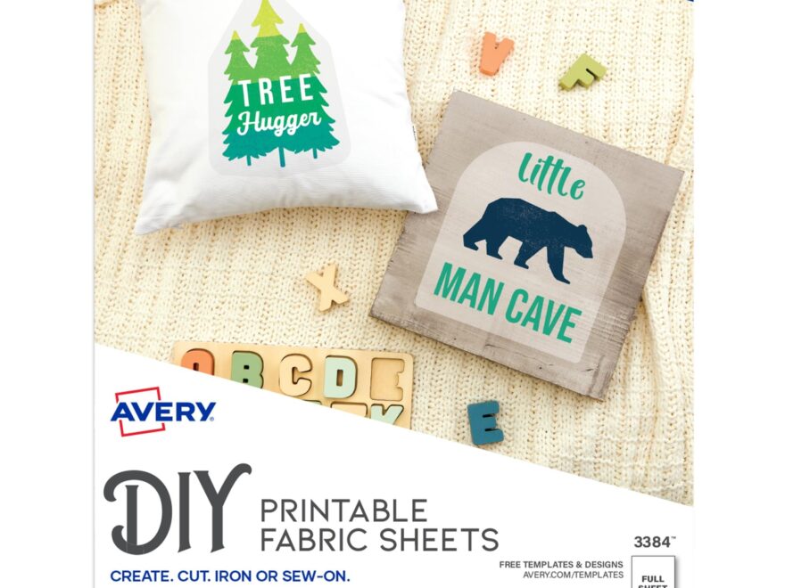 Amazon Avery Printable Fabric Sheets 8 5 X 11 Inkjet Printer 5 Iron On Transfer Sheets 3384 Fabric Iron On Transfers Arts Crafts Sewing