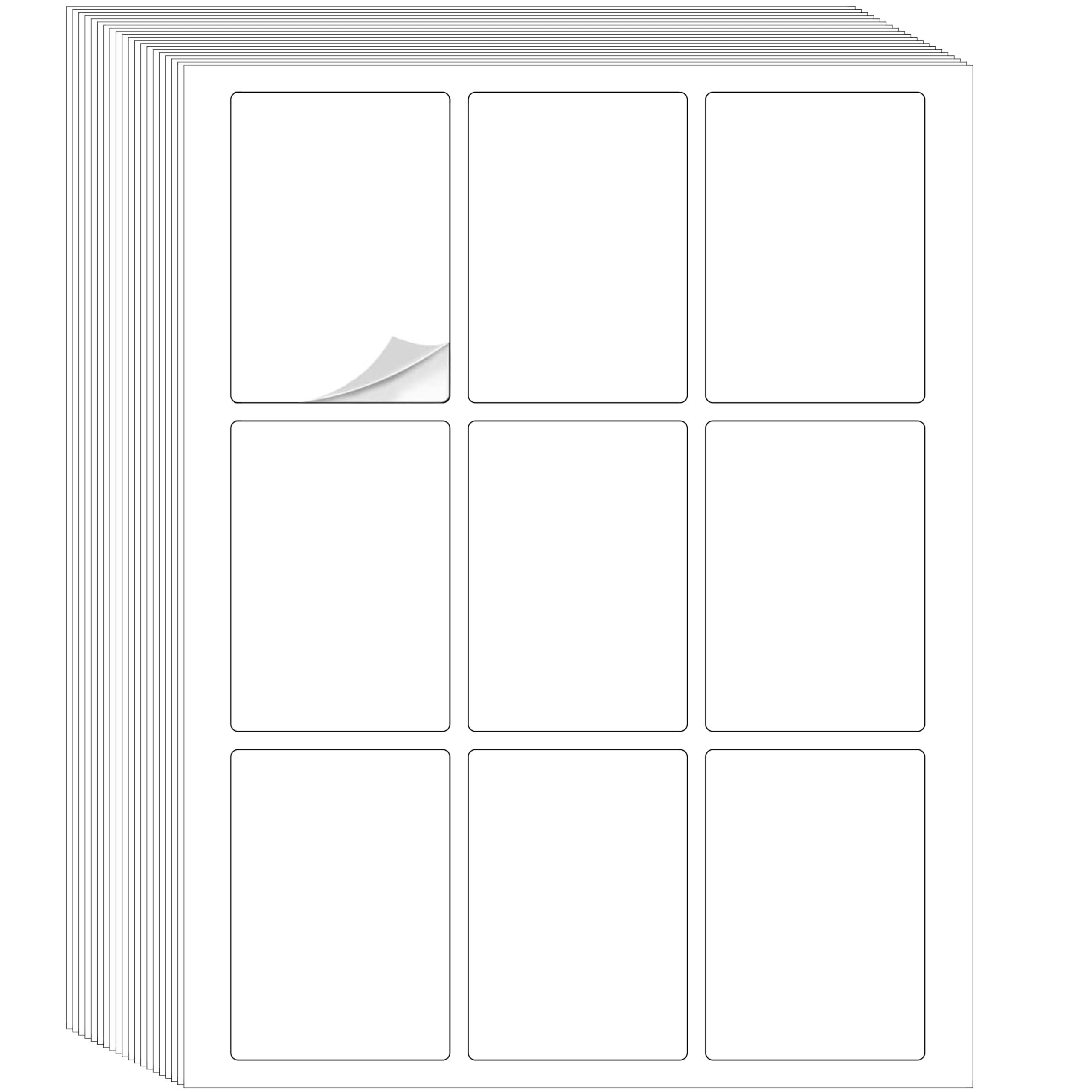 Amazon Blank Stickers For Playing Cards Print Your Playing Cards 216 Labels Sticker Paper For Laser Ink Jet Printers 3 35 X 2 36 24 Sheets Office Products