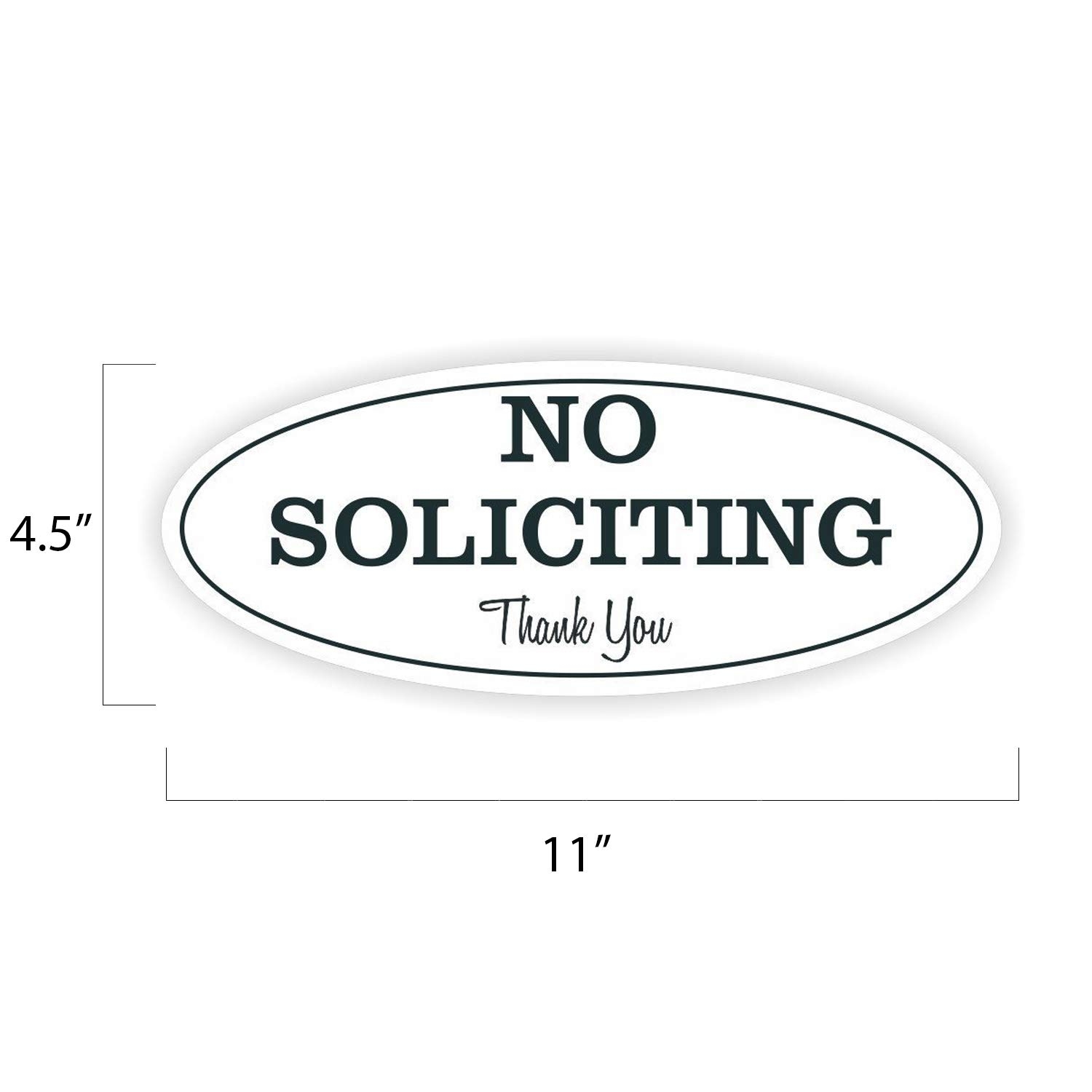 Amazon ExcelMark No Soliciting Sign For House Or Business Durable Indoor Outdoor Sign Easily Attach To Front Door UV And Weather Resistant Extra Large 4 5 x 11 White With