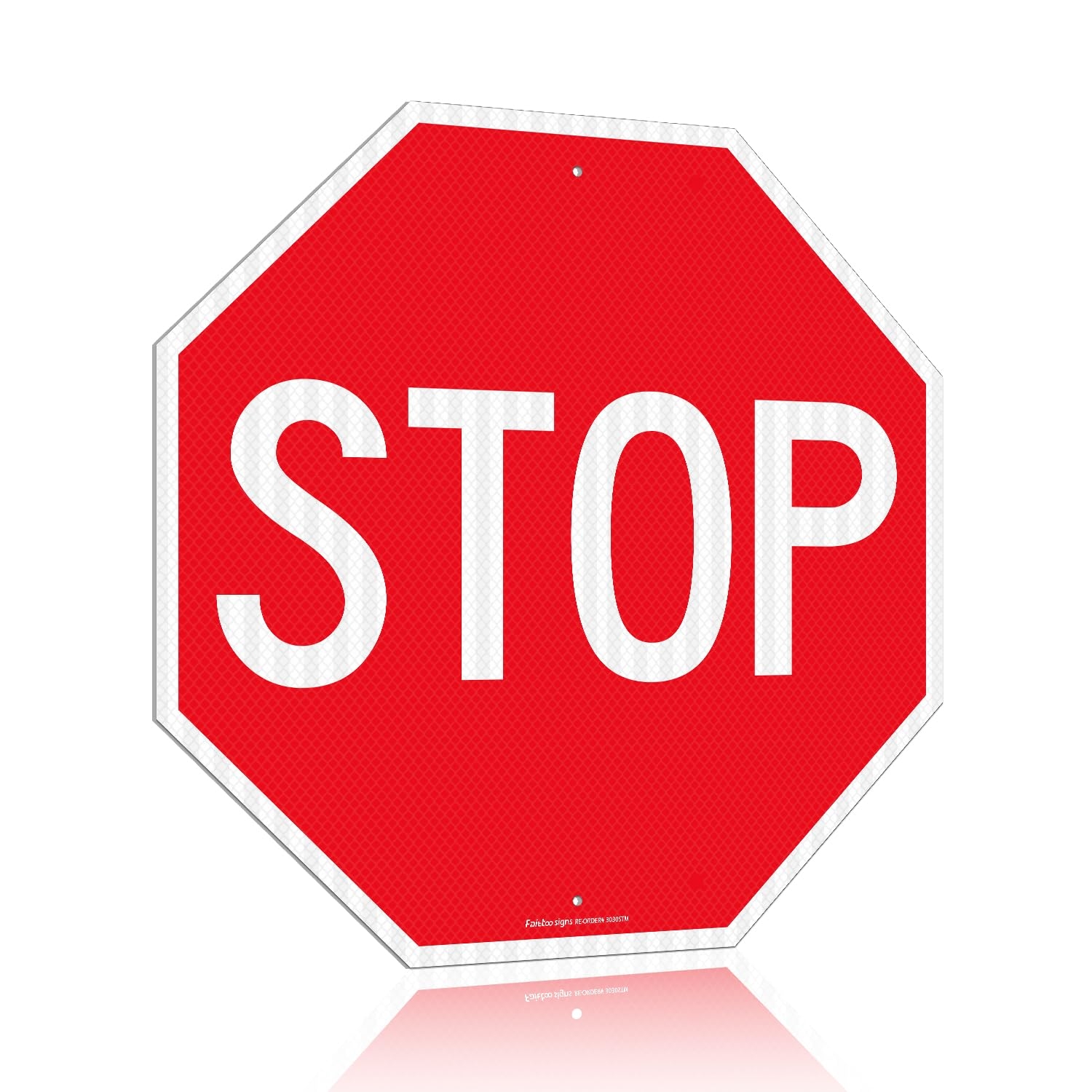 Amazon Faittoo Stop Sign 30 X 30 Inches Octagon Engineer Grade Reflective Sheeting Street Slow Warning Signs Rust Free Aluminum UV Protected And Waterproof Weather Resistant Durable Ink Patio Lawn Garden