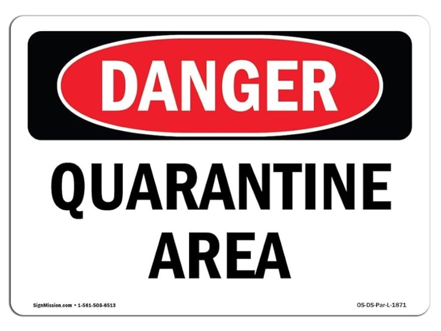 Amazon OSHA Danger Sign Quarantine Area Vinyl Label Decal Protect Your Business Construction Site Warehouse Shop Area Made In The USA Industrial Scientific