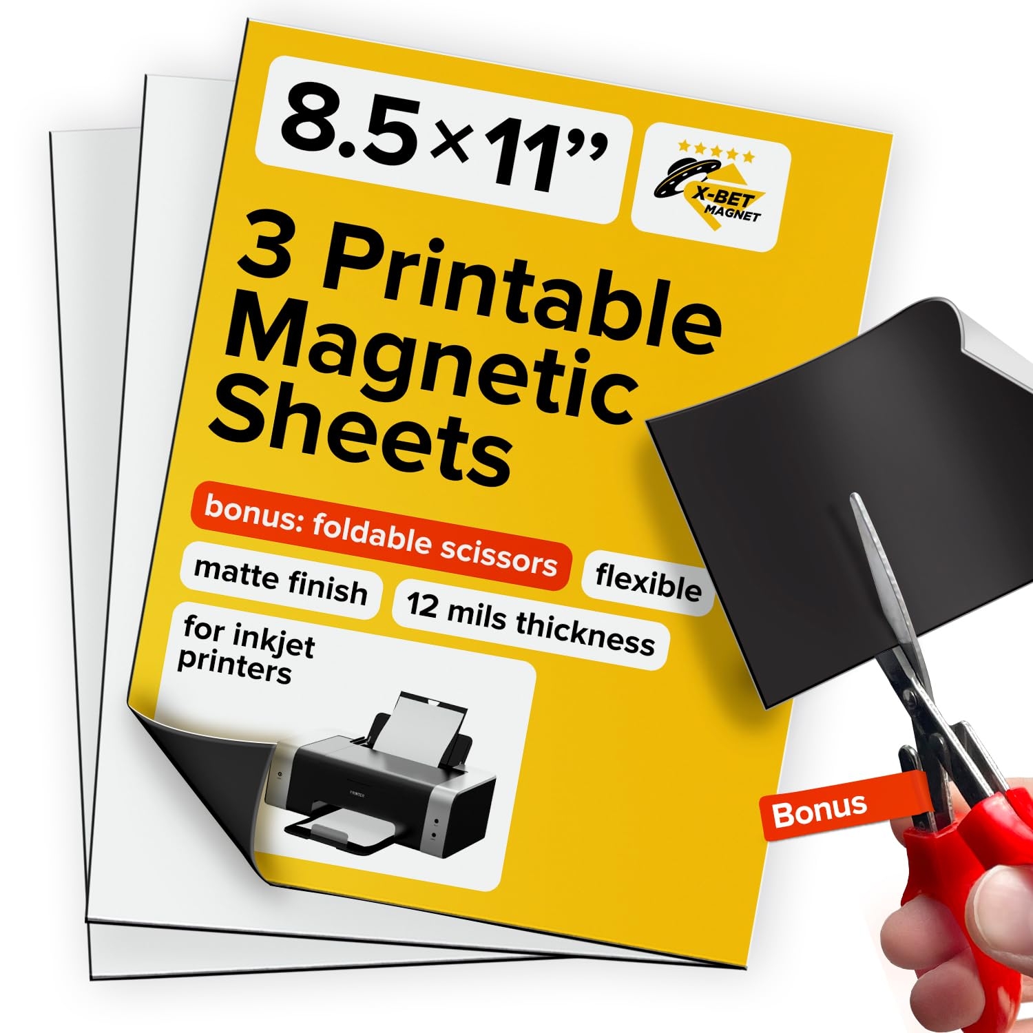Amazon Printable Magnetic Sheets 3 Pcs Matte 8 5 x11 22x28cm Inkjet Optimized Flexible Magnetic Paper Non Adhesive Ideal For Photo Magnets Magnet For Cars Refrigerator Classroom And Office Decor Arts Crafts Sewing